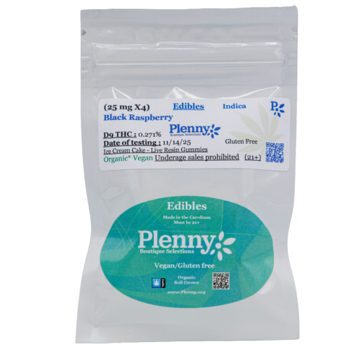 Plenny – Black Raspberry Live Resin Gummies – 100mg / 250mg