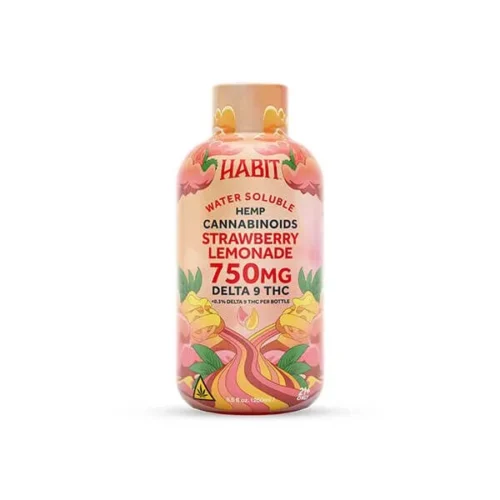 Habit Strawberry Lemonade 750mg Delta-9 THC syrup bottle
