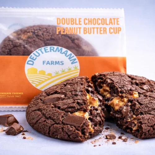 Deutermann Farms double chocolate peanut butter cup Delta-9 THC cookie