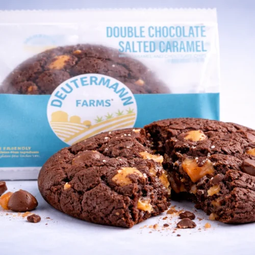 Deutermann Farms double chocolate salted caramel Delta-9 THC cookie