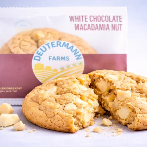 Deutermann Farms white chocolate macadamia nut Delta-9 THC cookie