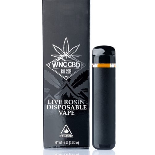 WNC CBD 0.5g THCA live rosin disposable vape with packaging