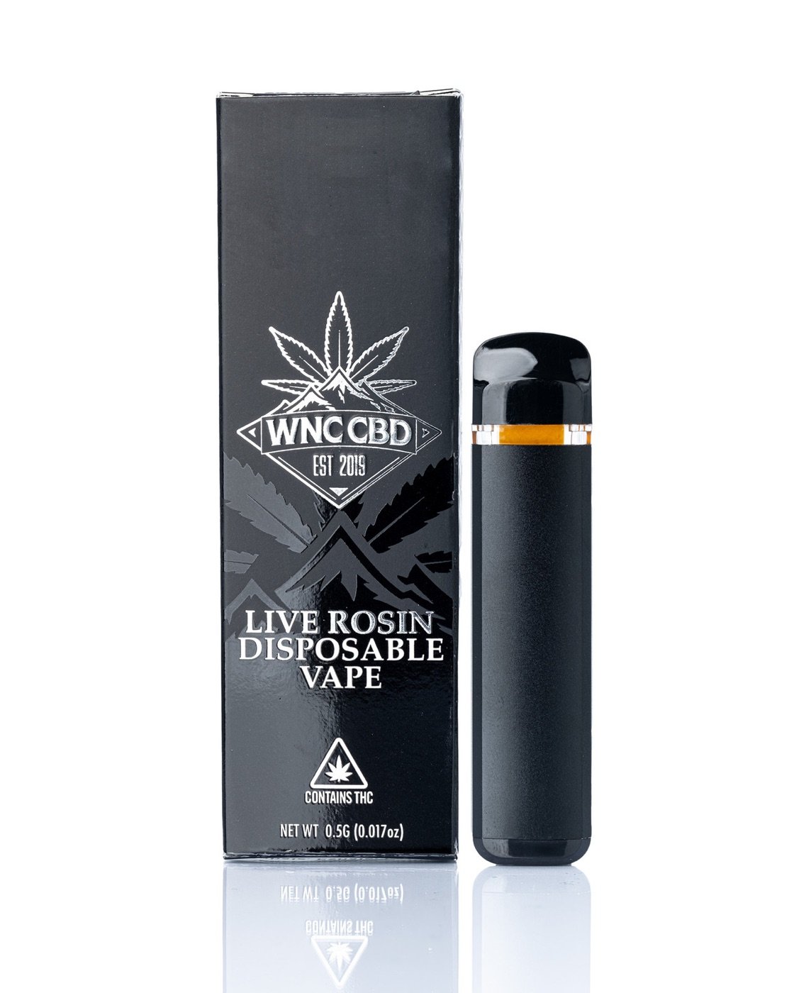 WNC CBD 0.5g THCA live rosin disposable vape with packaging