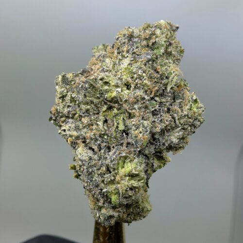 Close-up of Grape Cream Cake THCA flower buds, lot 01318